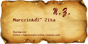 Marczinkó Zita névjegykártya