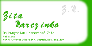 zita marczinko business card